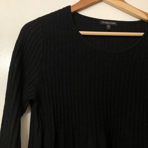Eileen Fisher Textured Black Dress